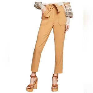 Veronica Beard Mahary Tie-Waist Pant in Camel Brown Size 8